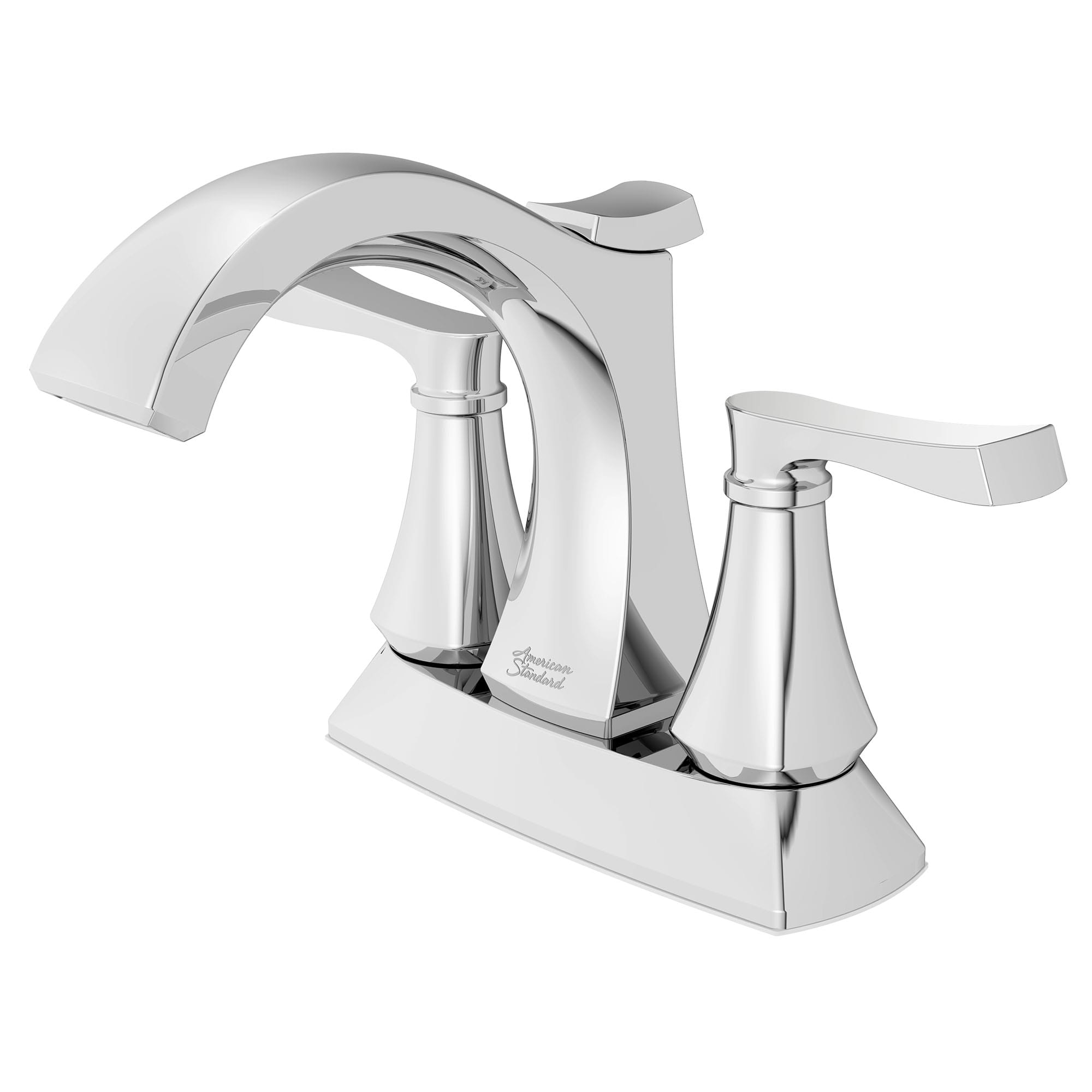 Kaleta 4 In Centerset 2 Handle Bathroom Faucet 15 GPM with Lever Handles CHROME